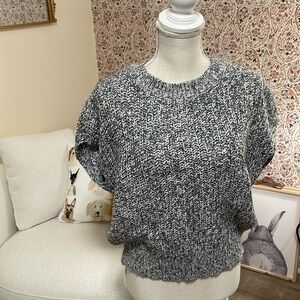 LOFT Capped Sleeves Marled Sweater